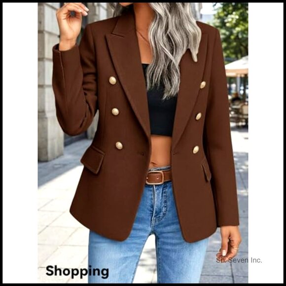 Wool Blend Tweed Plaid Blazer Jacket Fully Lined Business Casual - Picture 2 of 7